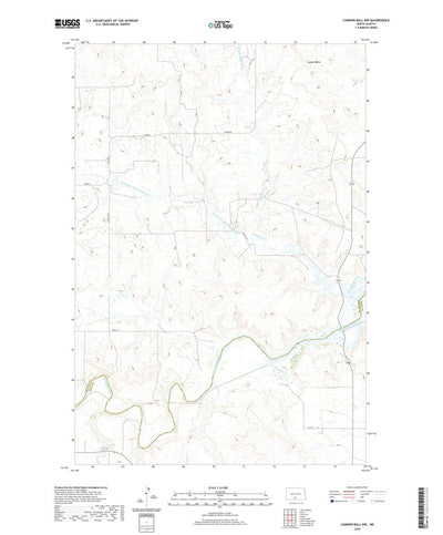 United States Geological Survey Cannon Ball NW, ND (2020, 24000-Scale) digital map