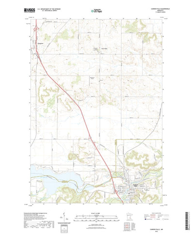 United States Geological Survey Cannon Falls, MN (2022, 24000-Scale) digital map