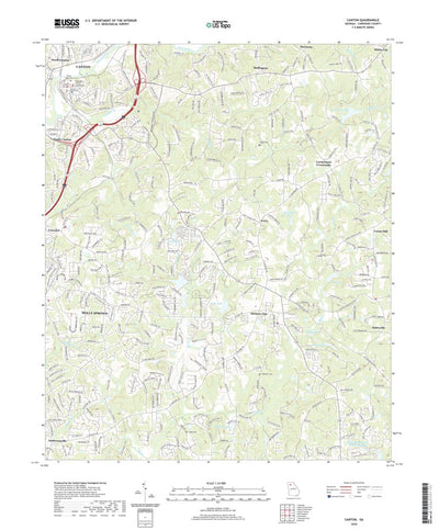 United States Geological Survey Canton, GA (2020, 24000-Scale) digital map
