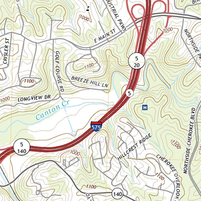 United States Geological Survey Canton, GA (2020, 24000-Scale) digital map