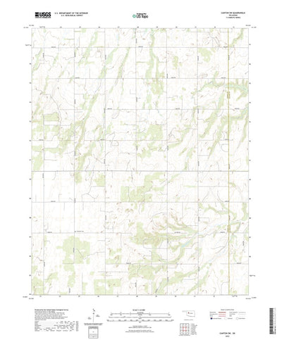 United States Geological Survey Canton SW, OK (2022, 24000-Scale) digital map