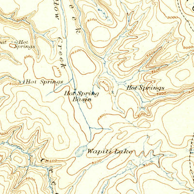 United States Geological Survey Canyon, WY-MT (1896, 125000-Scale) digital map