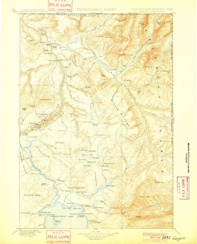 United States Geological Survey Canyon, WY-MT (1901, 125000-Scale) digital map