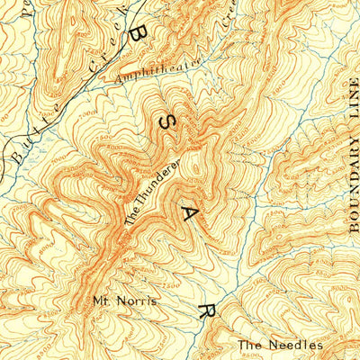 United States Geological Survey Canyon, WY-MT (1901, 125000-Scale) digital map
