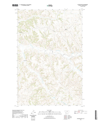 United States Geological Survey Cap Rock Butte, MT (2020, 24000-Scale) digital map