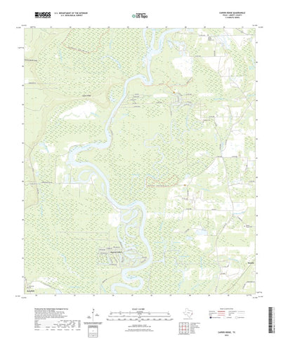 United States Geological Survey Capers Ridge, TX (2022, 24000-Scale) digital map