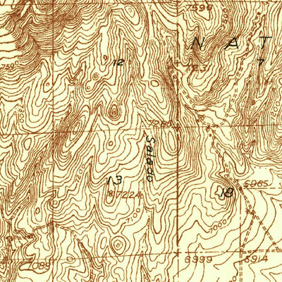 United States Geological Survey Capitan, NM (1934, 48000-Scale) digital map