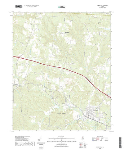 United States Geological Survey Carbon Hill, AL (2020, 24000-Scale) digital map