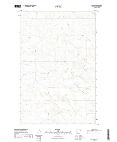 United States Geological Survey Carda Coulee, MT (2020, 24000-Scale) digital map