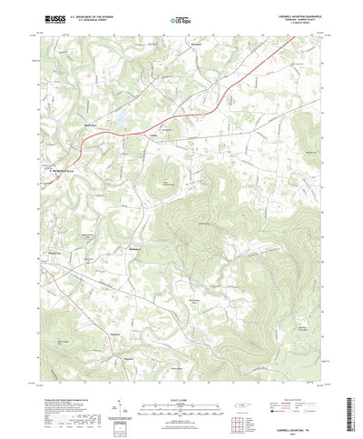 United States Geological Survey Cardwell Mountain, TN (2022, 24000-Scale) digital map