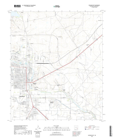 United States Geological Survey Carlsbad East, NM (2020, 24000-Scale) digital map