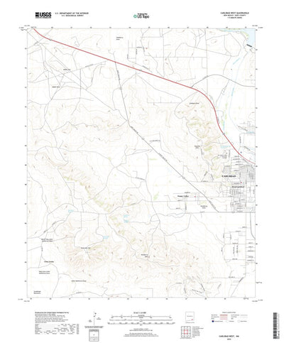United States Geological Survey Carlsbad West, NM (2020, 24000-Scale) digital map