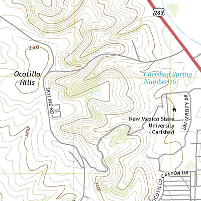United States Geological Survey Carlsbad West, NM (2020, 24000-Scale) digital map