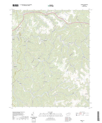United States Geological Survey Carrie, KY (2022, 24000-Scale) digital map
