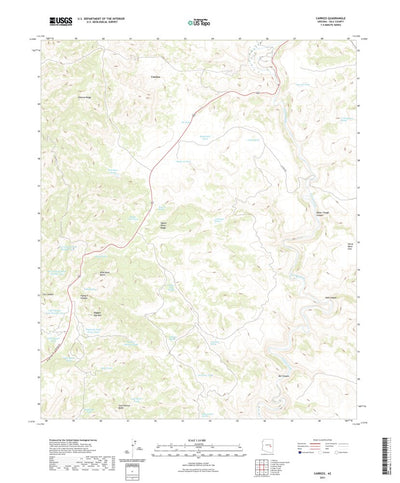 United States Geological Survey Carrizo, AZ (2021, 24000-Scale) digital map