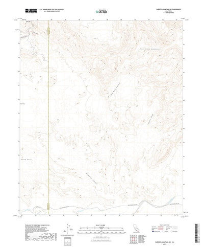 United States Geological Survey Carrizo Mountain NE, CA (2021, 24000-Scale) digital map