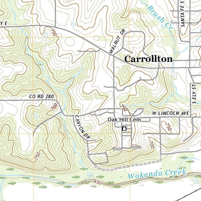 United States Geological Survey Carrollton West, MO (2021, 24000-Scale) digital map