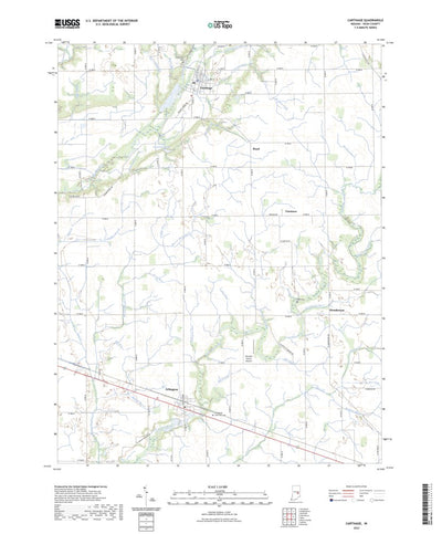 United States Geological Survey Carthage, IN (2022, 24000-Scale) digital map
