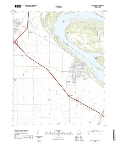 United States Geological Survey Caruthersville, MO (2021, 24000-Scale) digital map
