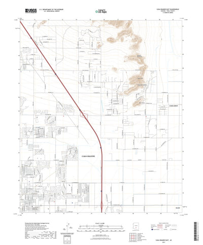 United States Geological Survey Casa Grande East, AZ (2021, 24000-Scale) digital map