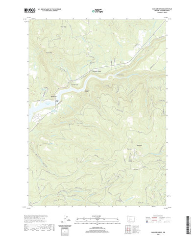 United States Geological Survey Cascade Gorge, OR (2020, 24000-Scale) digital map
