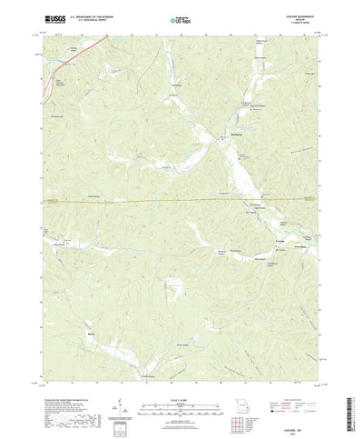 United States Geological Survey Cascade, MO (2021, 24000-Scale) digital map