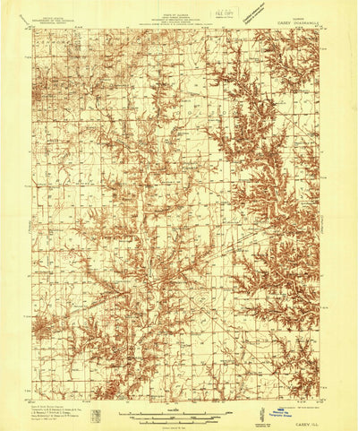 United States Geological Survey Casey, IL (1936, 48000-Scale) digital map