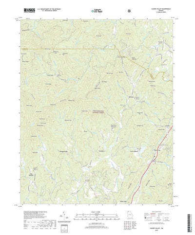 United States Geological Survey Cashes Valley, GA (2020, 24000-Scale) digital map
