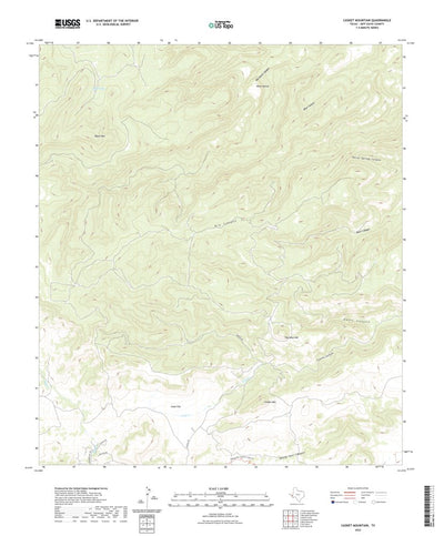 United States Geological Survey Casket Mountain, TX (2022, 24000-Scale) digital map