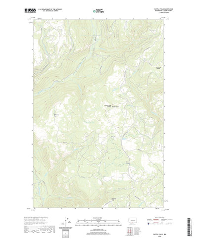 United States Geological Survey Castile Falls, WA (2020, 24000-Scale) digital map
