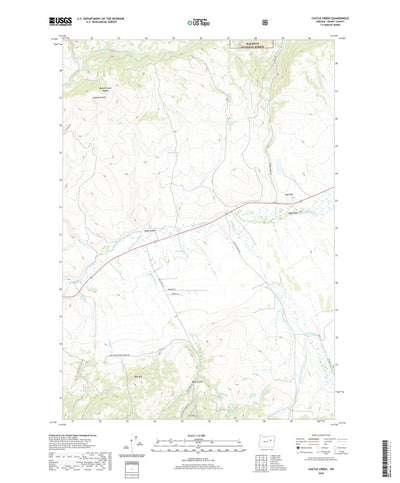 United States Geological Survey Castle Creek, OR (2020, 24000-Scale) digital map