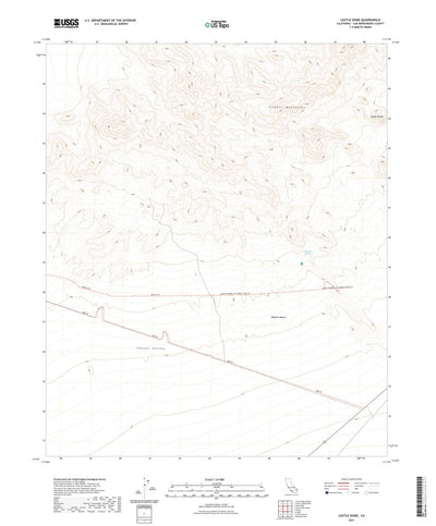 United States Geological Survey Castle Dome, CA (2021, 24000-Scale) digital map