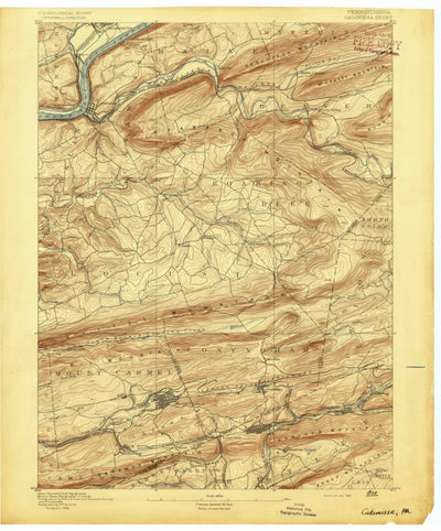 United States Geological Survey Catawissa, PA (1892, 62500-Scale) digital map