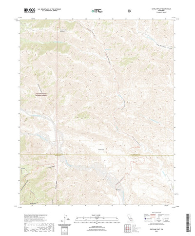 United States Geological Survey Catclaw Flat, CA (2021, 24000-Scale) digital map