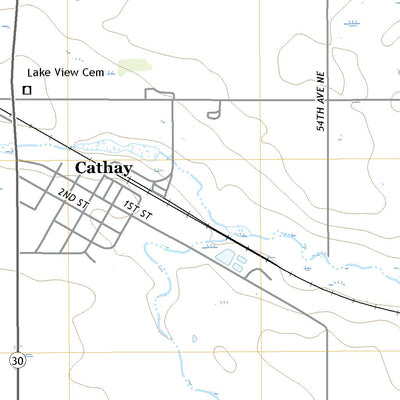 United States Geological Survey Cathay, ND (2020, 24000-Scale) digital map