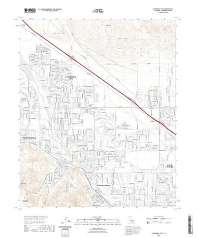 United States Geological Survey Cathedral City, CA (2021, 24000-Scale) digital map