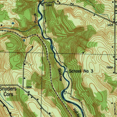 United States Geological Survey Cattaraugus, NY (1938, 62500-Scale) digital map