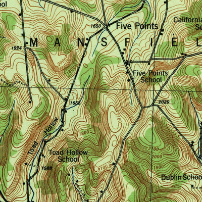 United States Geological Survey Cattaraugus, NY (1938, 62500-Scale) digital map