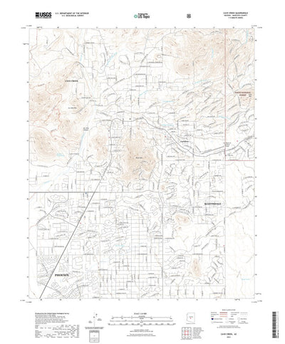 United States Geological Survey Cave Creek, AZ (2021, 24000-Scale) digital map