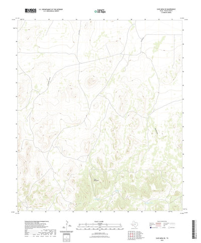 United States Geological Survey Cave Mesa SE, TX (2022, 24000-Scale) digital map