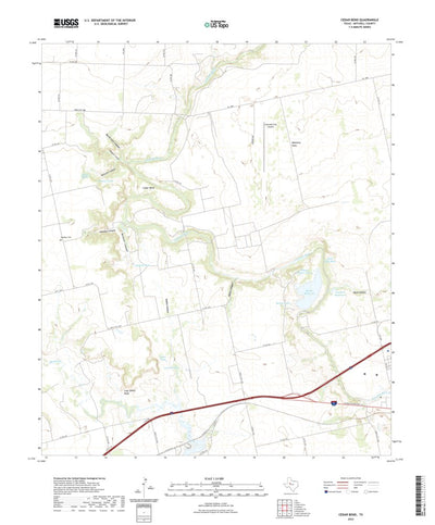 United States Geological Survey Cedar Bend, TX (2022, 24000-Scale) digital map