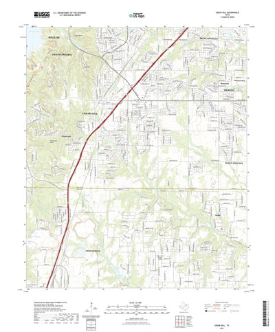 United States Geological Survey Cedar Hill, TX (2022, 24000-Scale) digital map