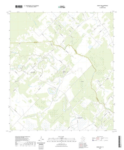 United States Geological Survey Cedar Lane, TX (2022, 24000-Scale) digital map