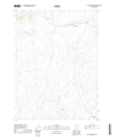 United States Geological Survey Cedar Mountain Draw, NV (2021, 24000-Scale) digital map