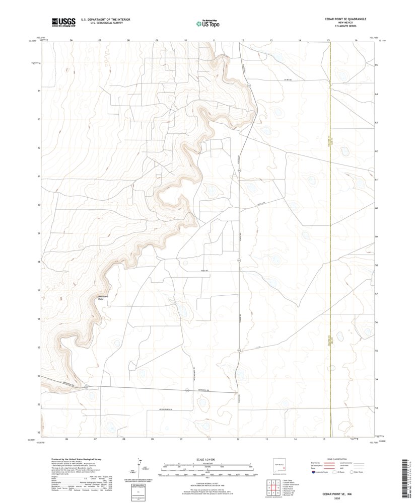 Cedar Point SE, NM (2020, 24000-Scale) Map by United States Geological ...