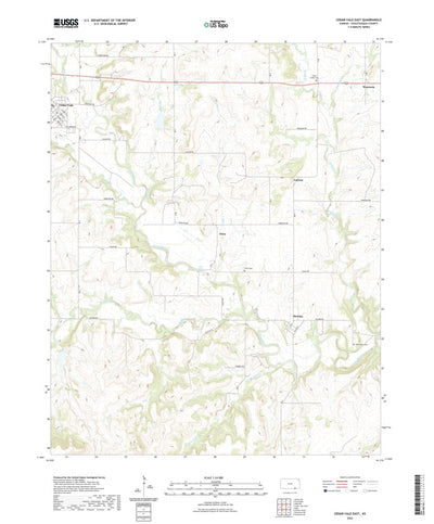 United States Geological Survey Cedar Vale East, KS (2022, 24000-Scale) digital map