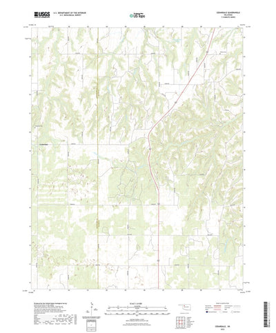 United States Geological Survey Cedardale, OK (2022, 24000-Scale) digital map