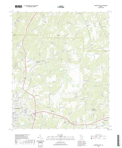United States Geological Survey Cedartown East, GA (2020, 24000-Scale) digital map