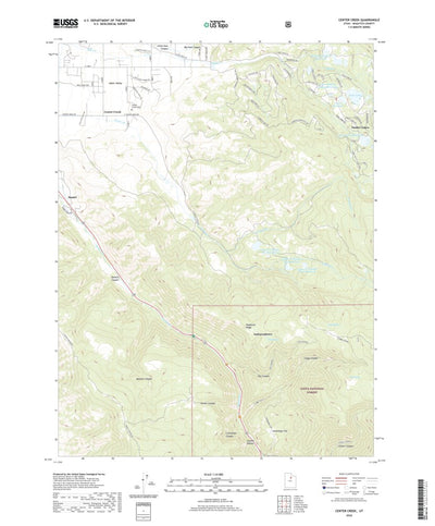 United States Geological Survey Center Creek, UT (2020, 24000-Scale) digital map