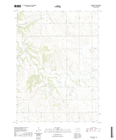United States Geological Survey Center East, NE (2021, 24000-Scale) digital map